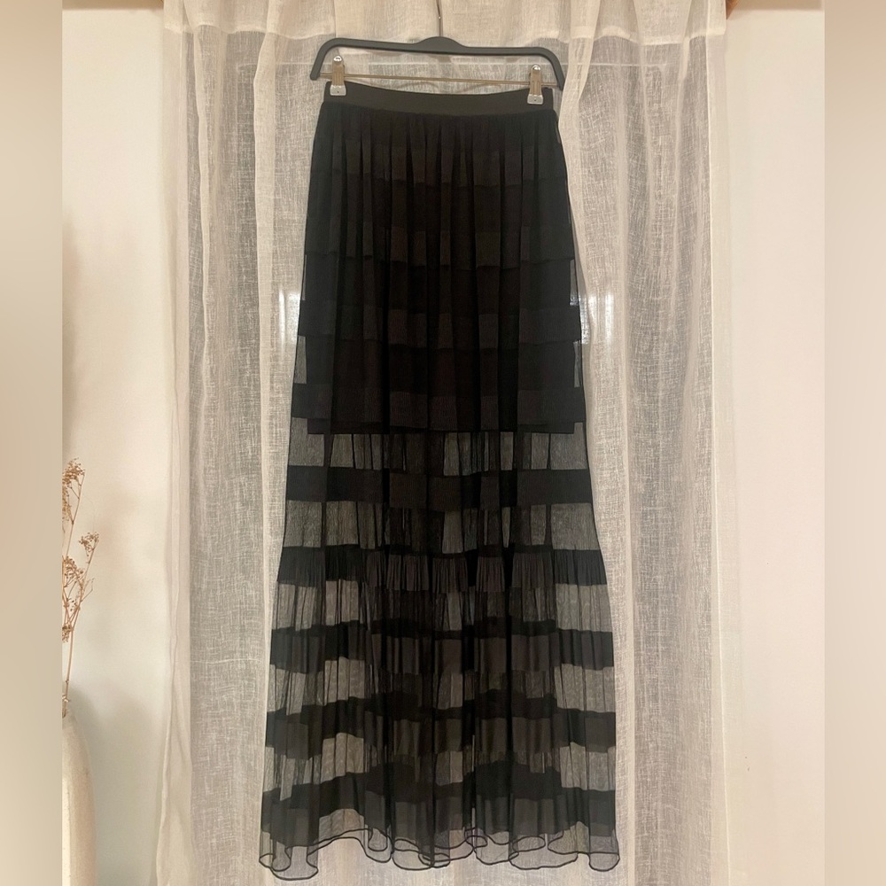 H&M Long Black Flowy Skirt